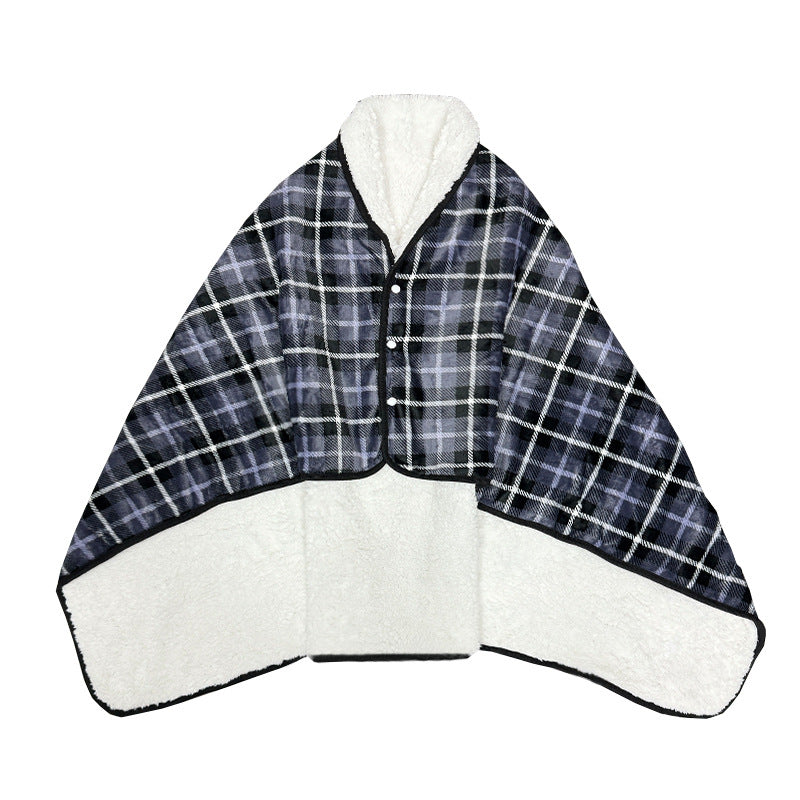 Soft Polyester Dual-Purpose Shawl Blanket