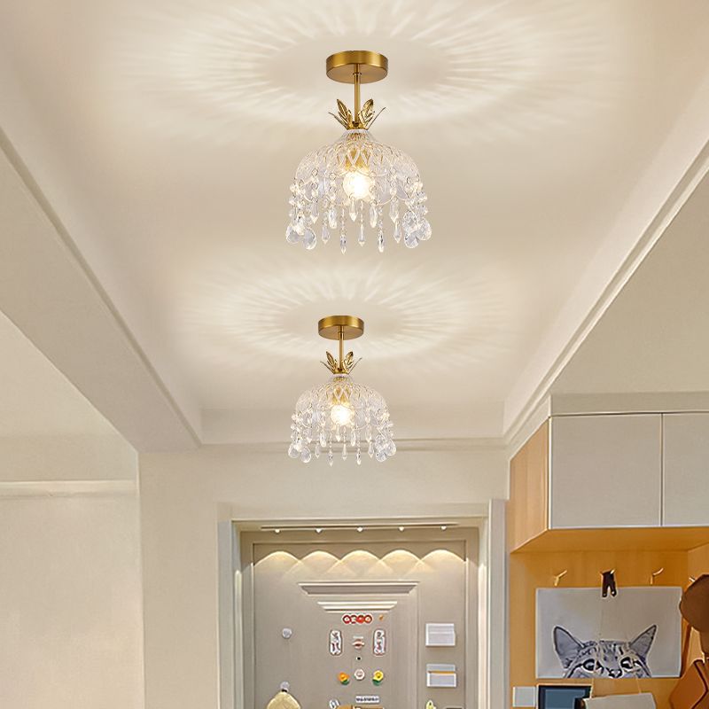 French Retro Crystal LED Chandelier Light