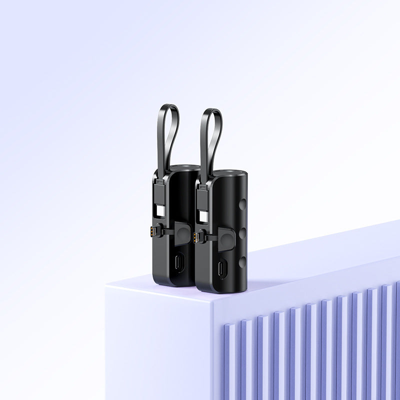 Portable Power Bank with Built-in Cable