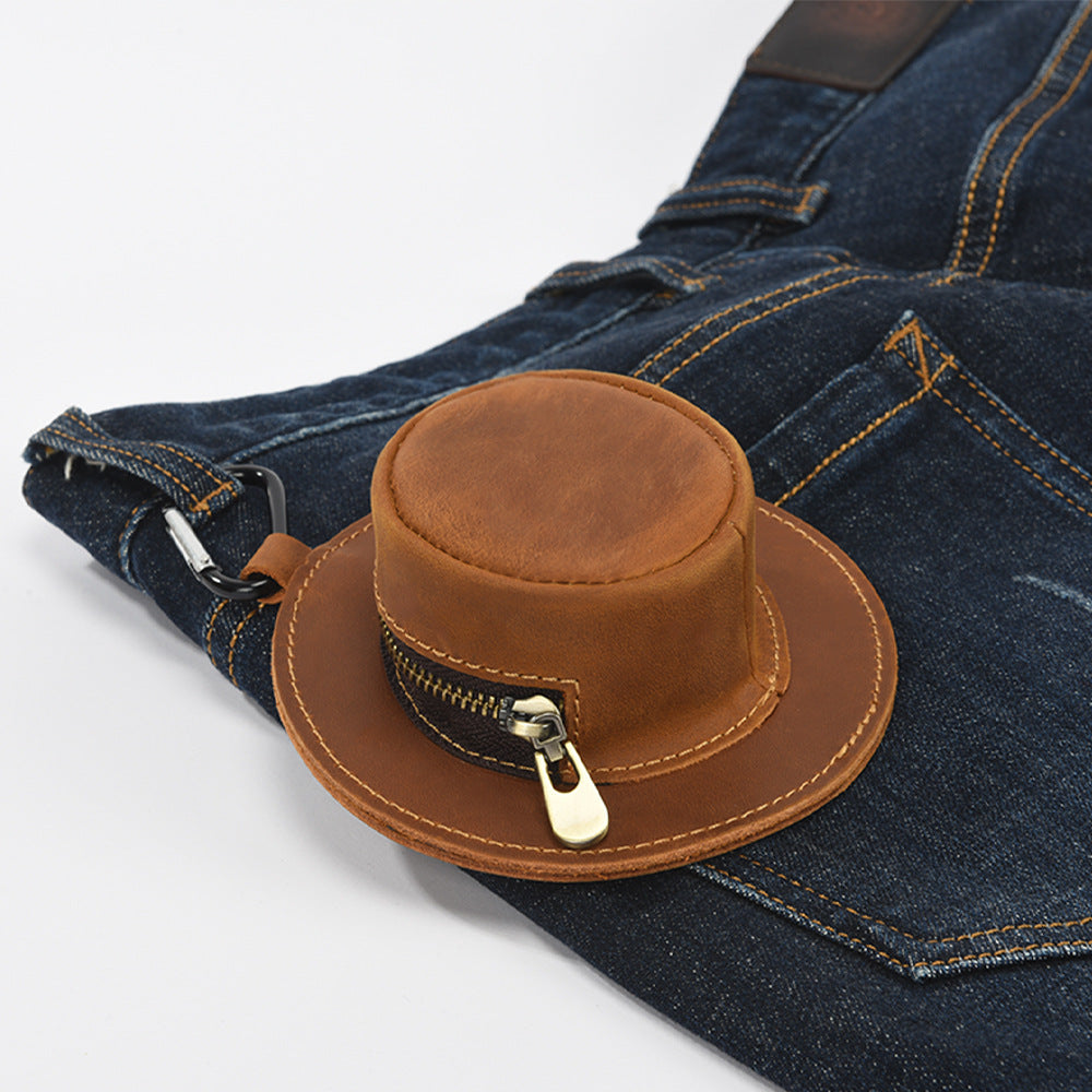 Creative Hat Shape Genuine Leather Coin Purse