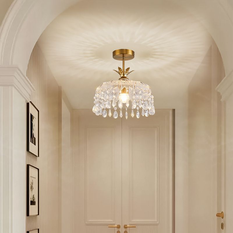 French Retro Crystal LED Chandelier Light