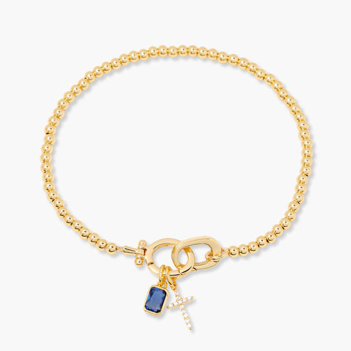 Zodiac Birthstone Gold Plated Adjustable Bracelet