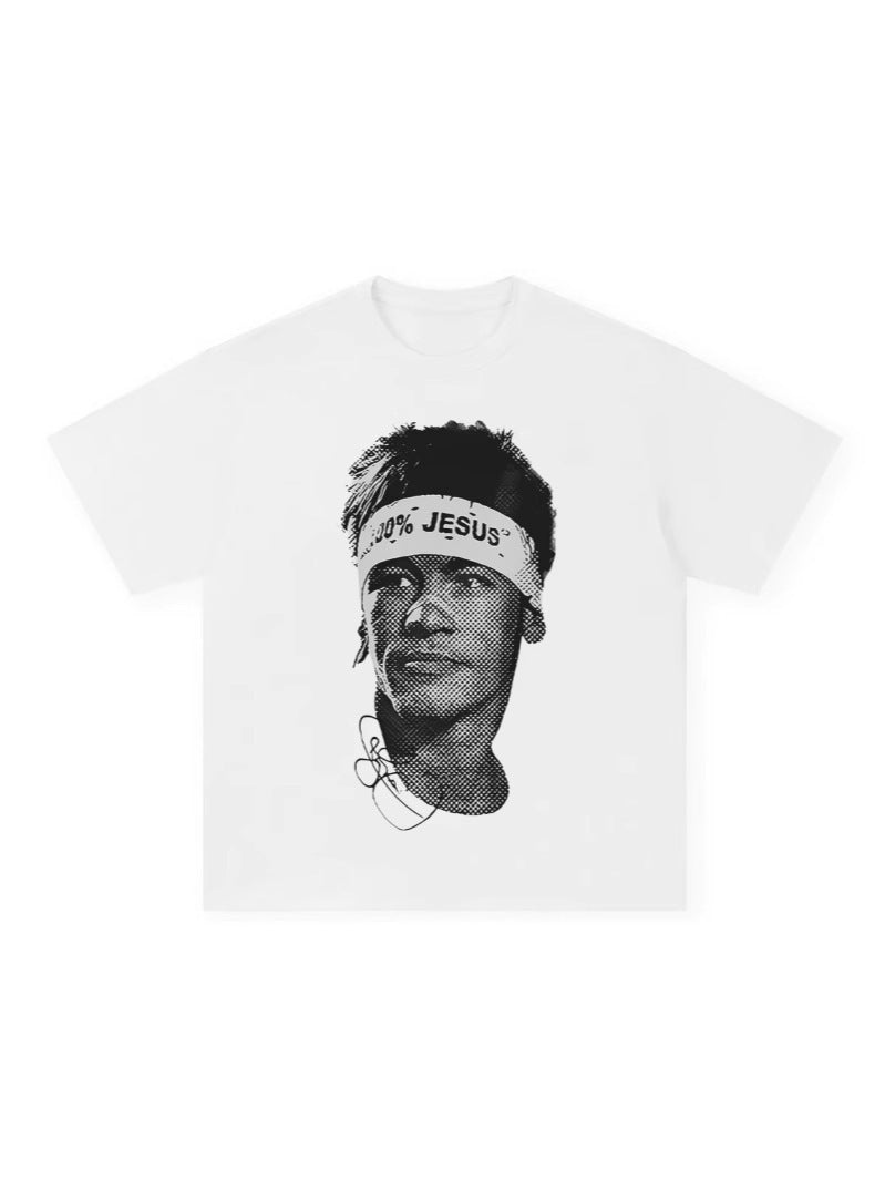 Cristiano Ronaldo Neymar Print Men's T-Shirt - Lightweight Polyester