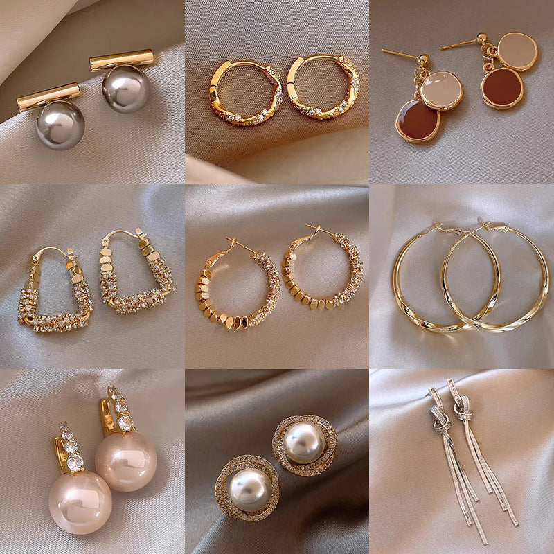 Pearl Geometric Earrings