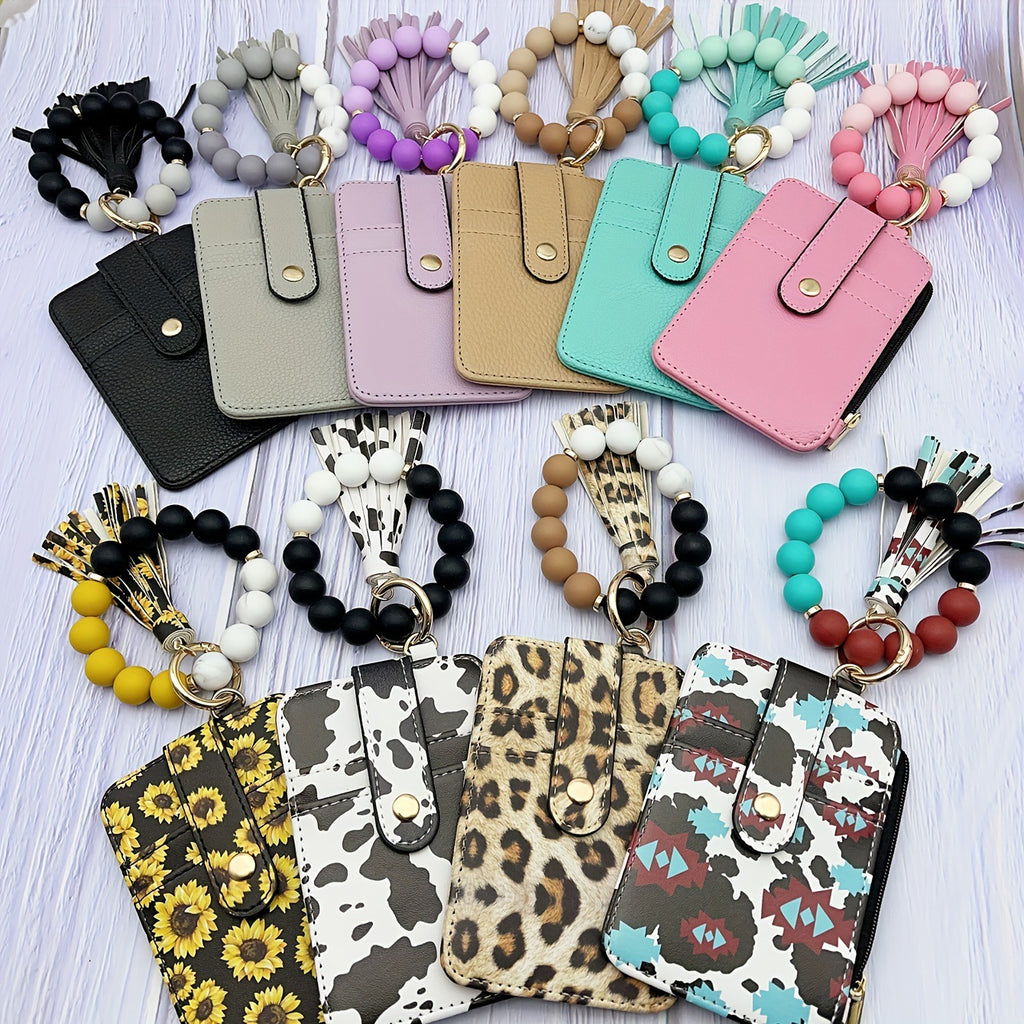 Silicone Leopard Print Sunflower Cow Pattern Bracelet