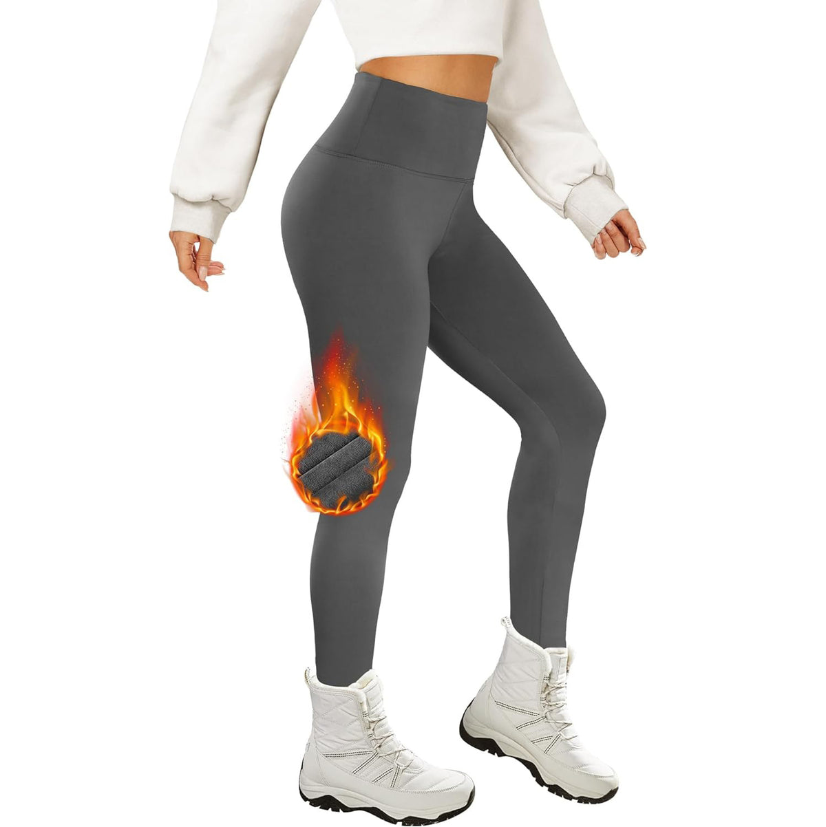 Fleece Lined High Waist Leggings for Women