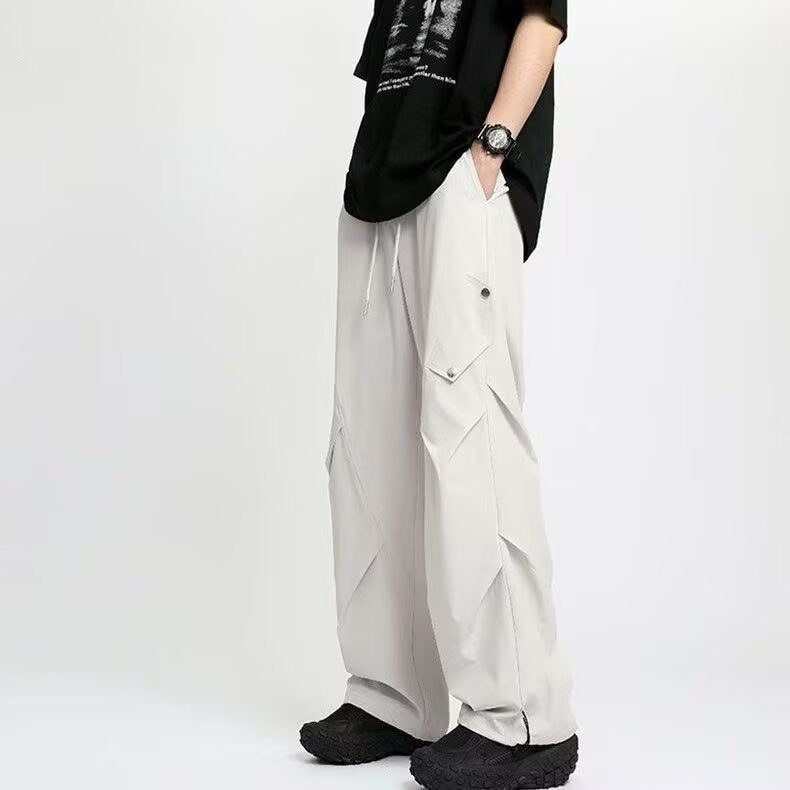 Mens Quick-Dry Casual Cargo Pants with Utility Pockets
