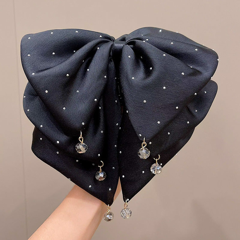 Elegant Bow Crystal Hair Claw Clip