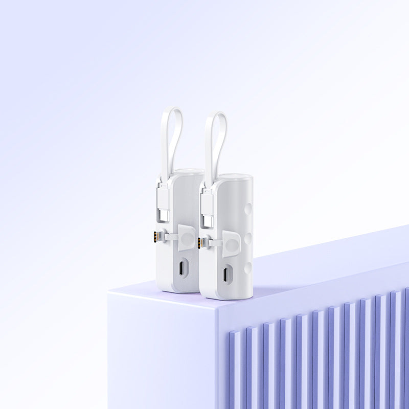 Portable Power Bank with Built-in Cable