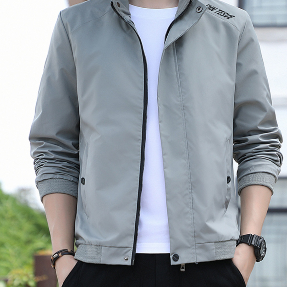 Men's Stand Collar Lightweight Jacket