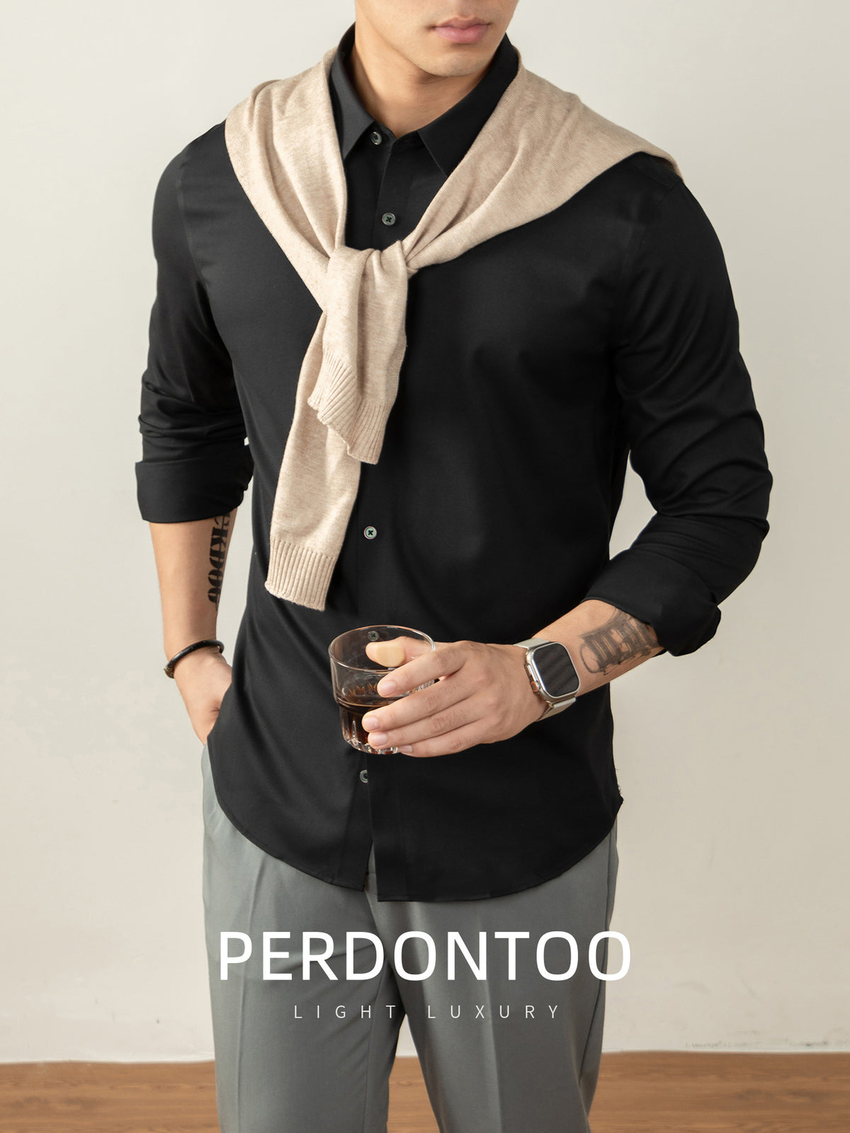 Business Long-Sleeved Plain-Colored Shirt - Premium Modal Blend
