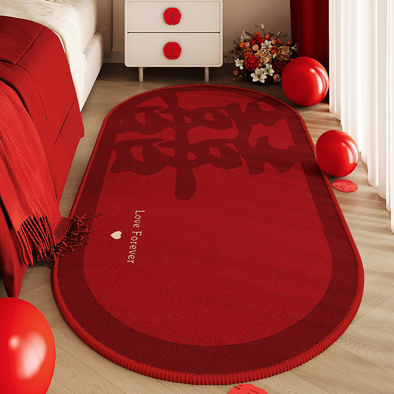 Red Wedding Carpet with Happy Words