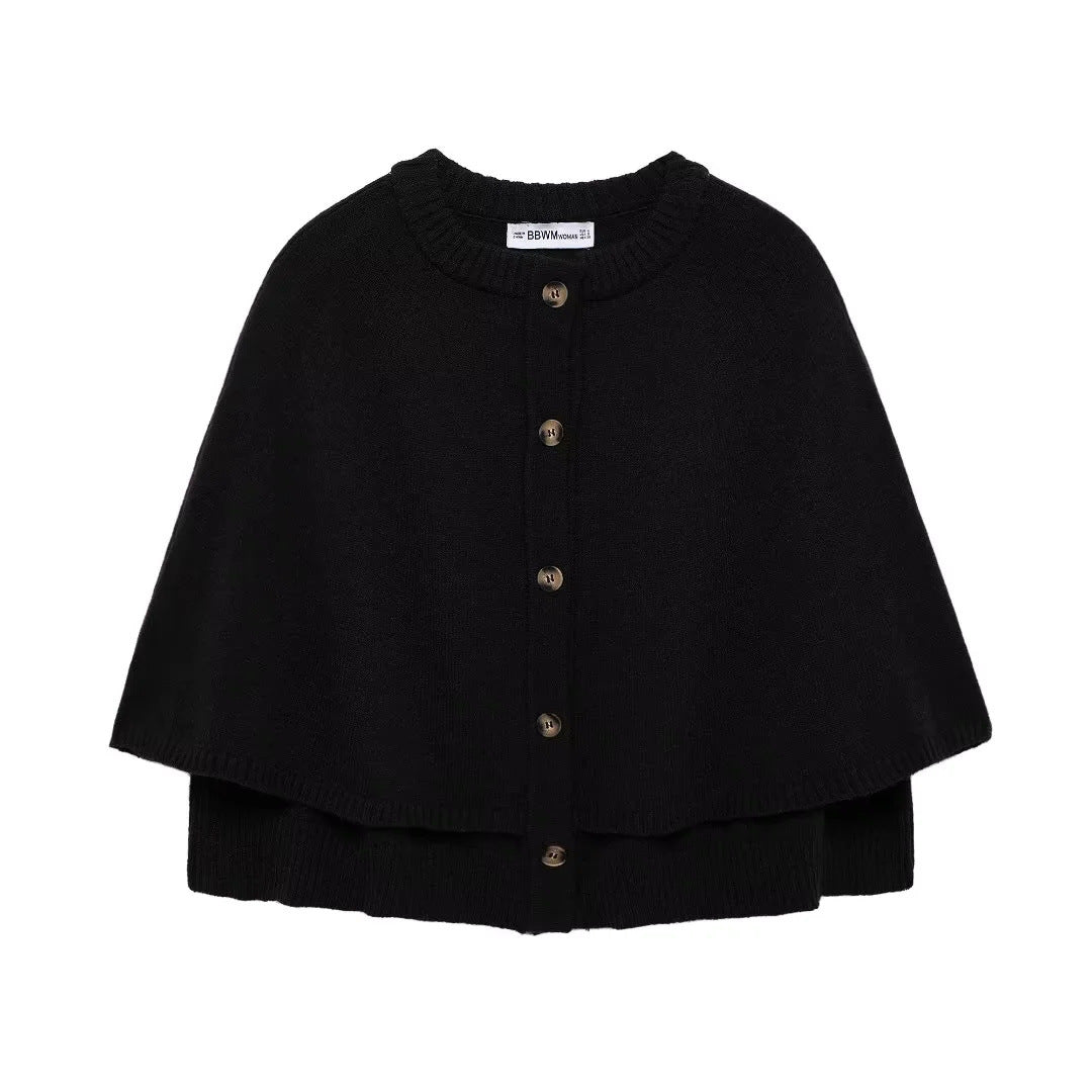 Women's knitted short sleeve cardigan