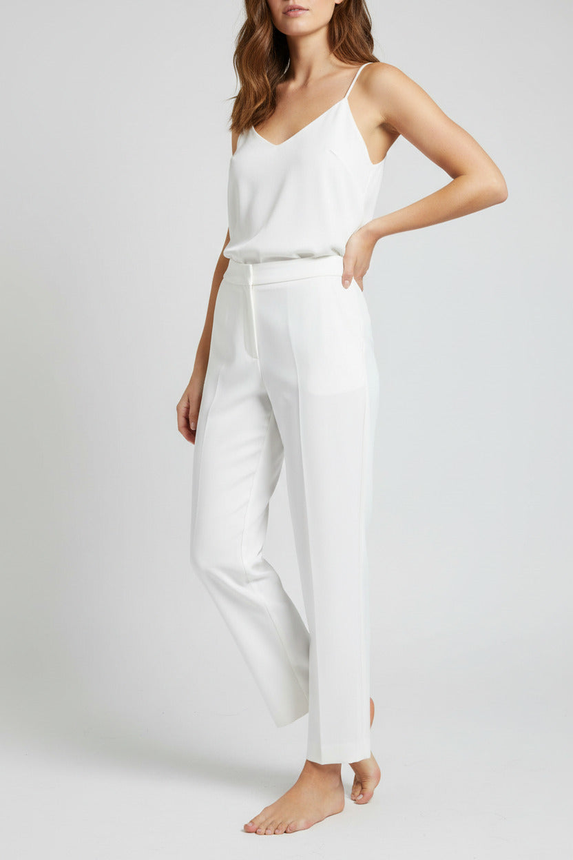 Womens High Waist Wide Leg Trousers