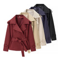 Womens Double Breasted Trench Coat
