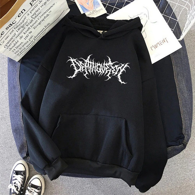 Fleece-lined hooded sweatshirt