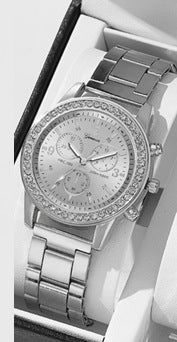 Women's Three-Eye Quartz Diamond Watch