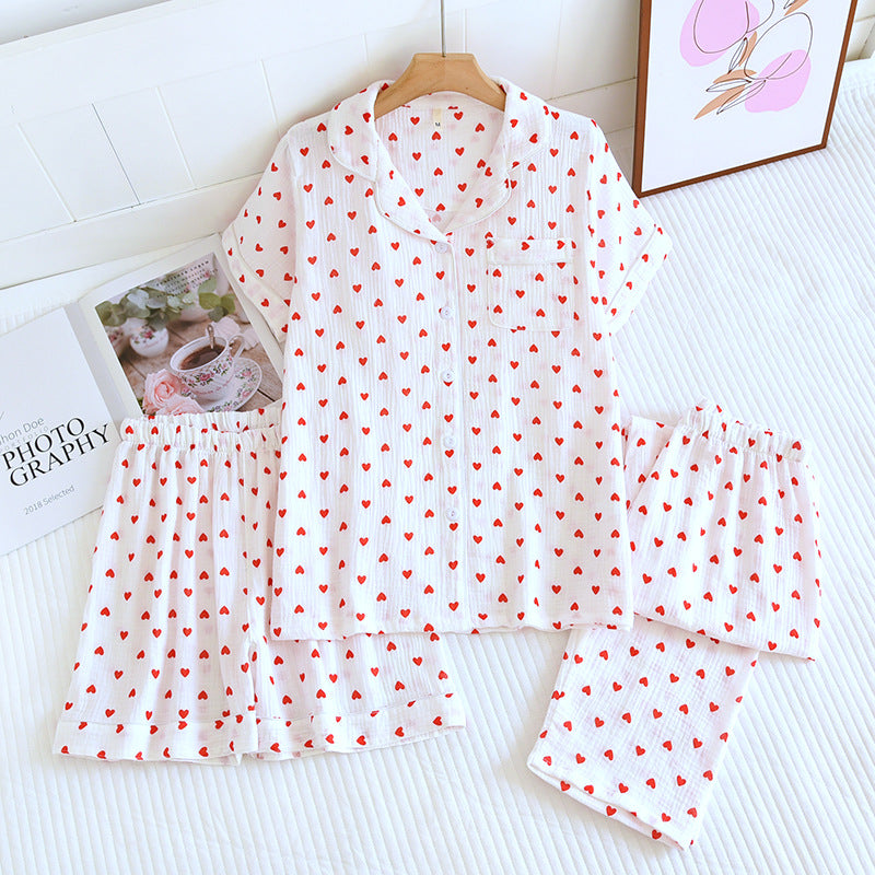Three-piece lightweight pajama set