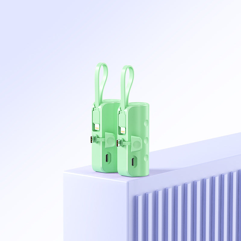 Portable Power Bank with Built-in Cable
