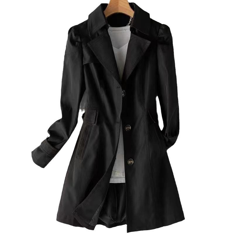 Double-Breasted Mid-Length Trench Coat