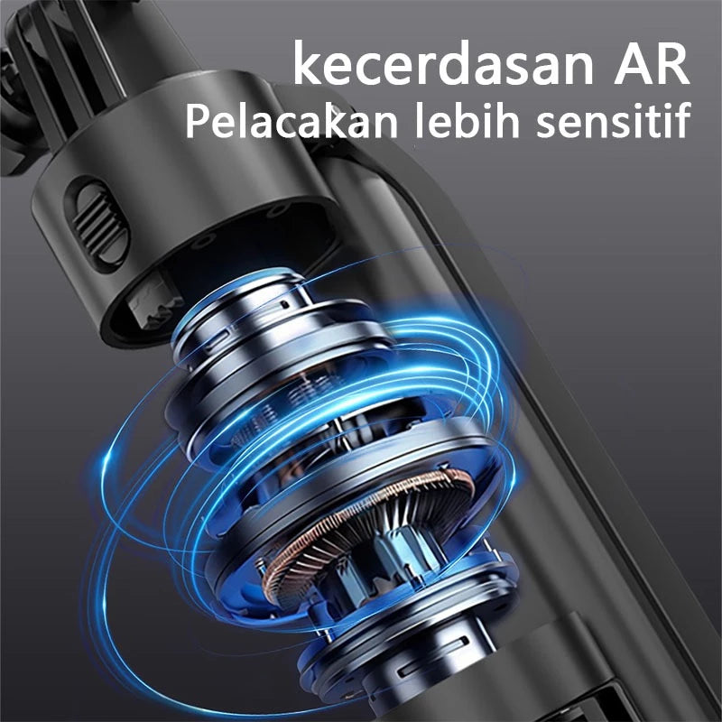 AI Facial Tracking 360 Rotation Camera Stand with LED Lights