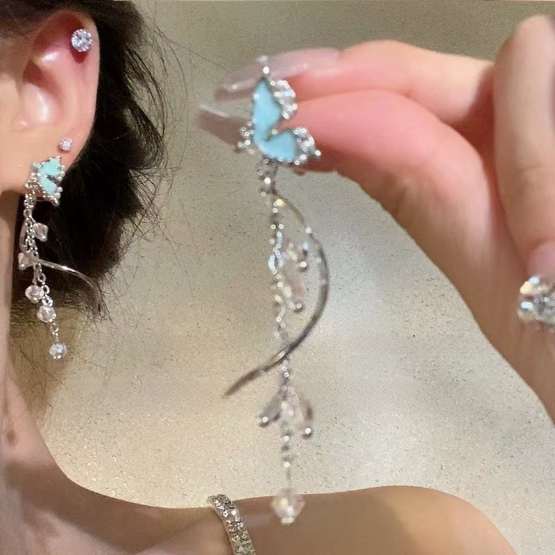 LunaPearl Butterfly Earrings Sterling Silver