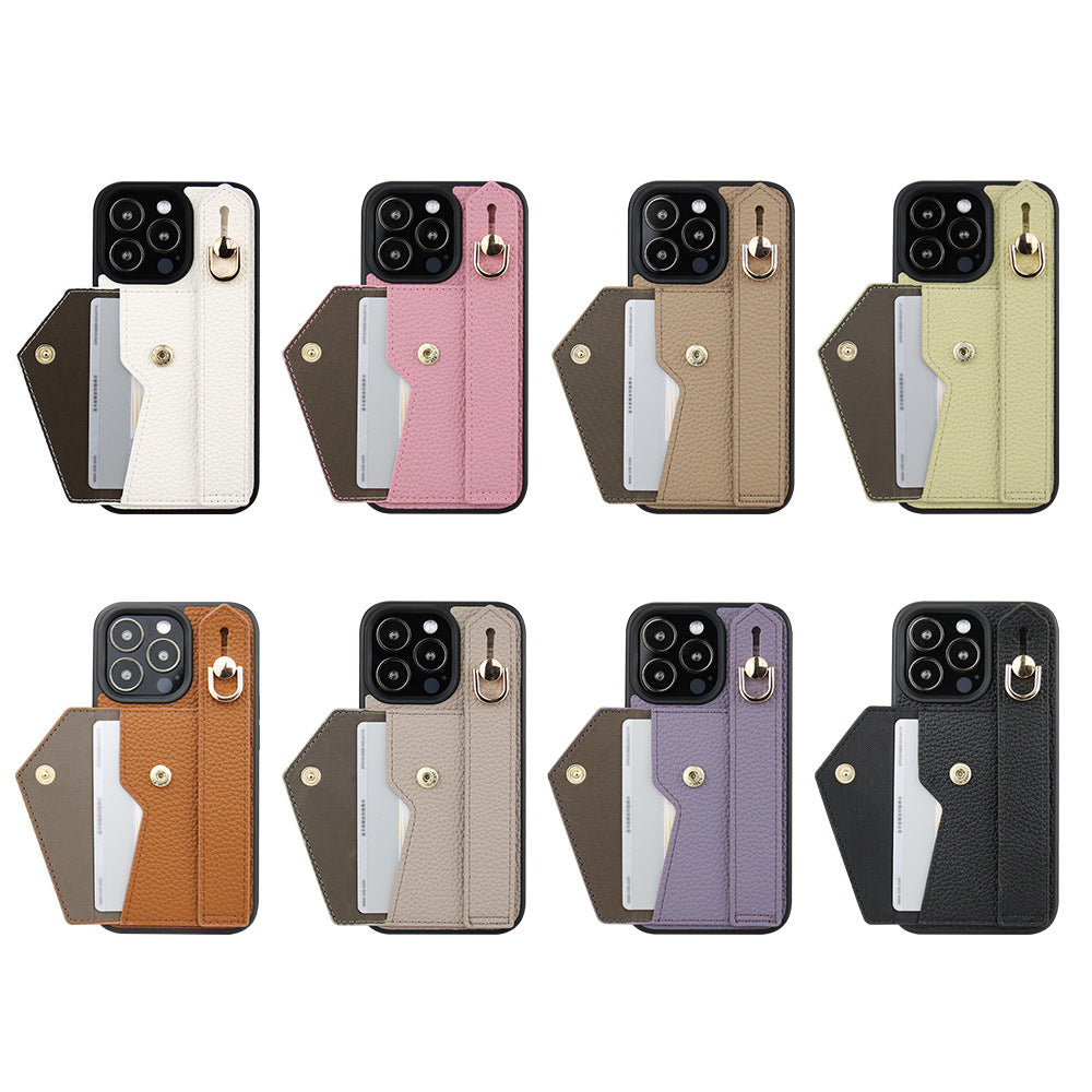 Multifunctional phone case with hanging strap, card holder and stand