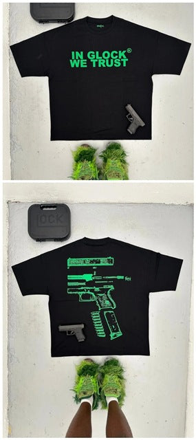 Men's Oversized Cotton T-Shirt with Bold Y2K Graphic Prints
