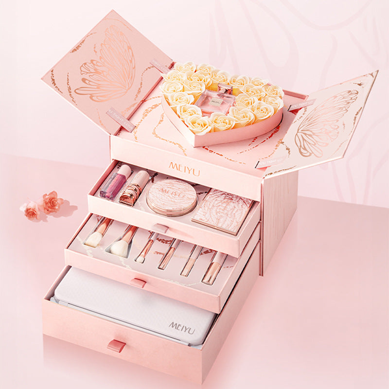 BlushAura Satin Makeup Gift Box