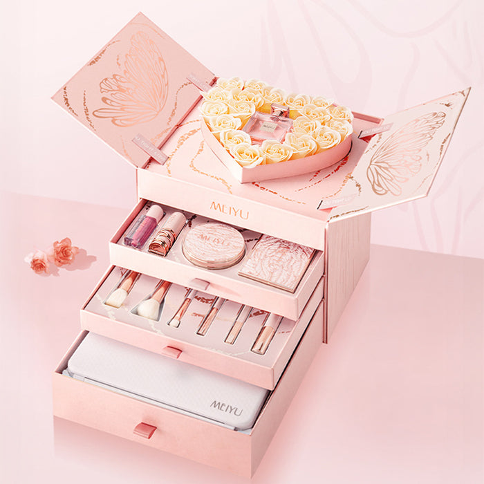 BlushAura Satin Makeup Gift Box
