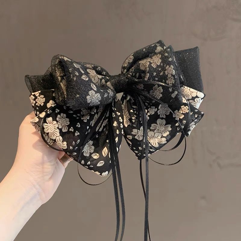 Elegant Bow Crystal Hair Claw Clip