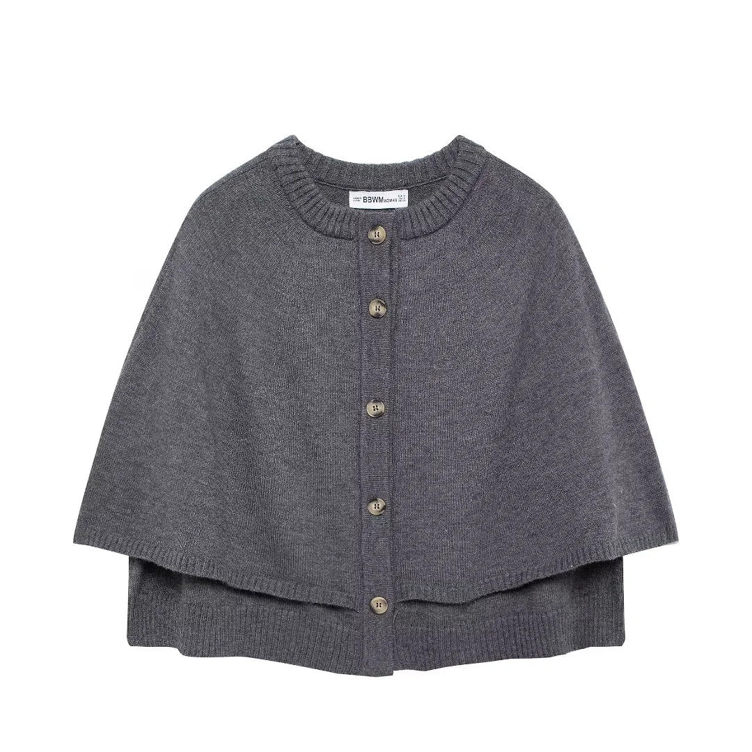 Women's knitted short sleeve cardigan