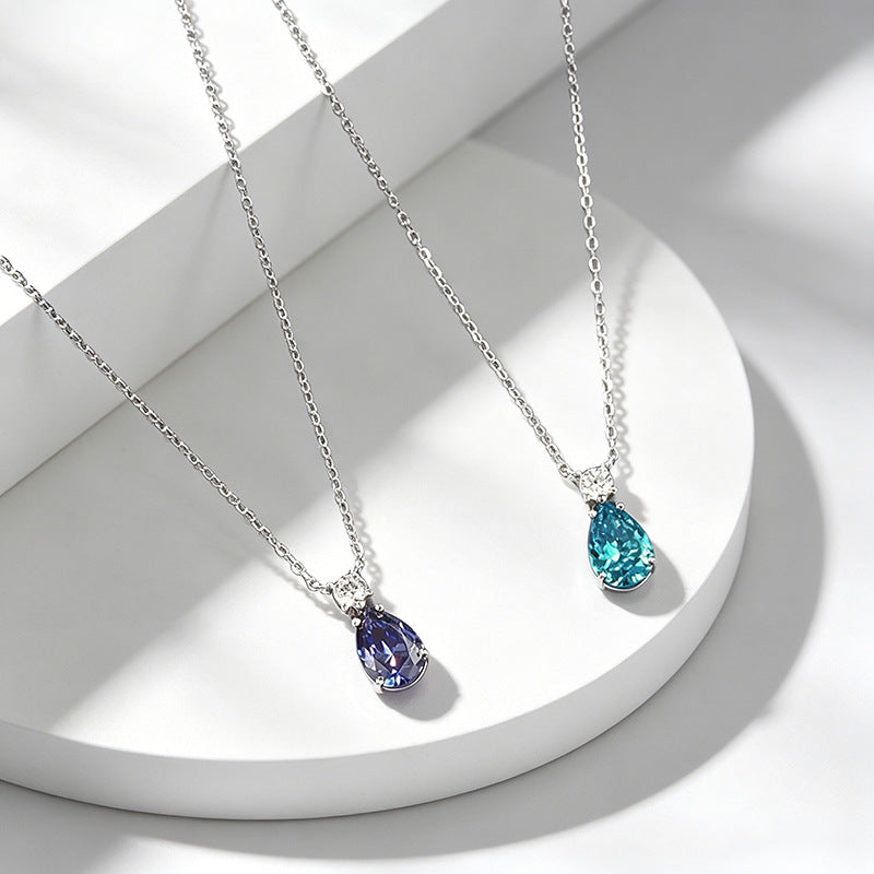 S925 Silver Pear Drop Necklace