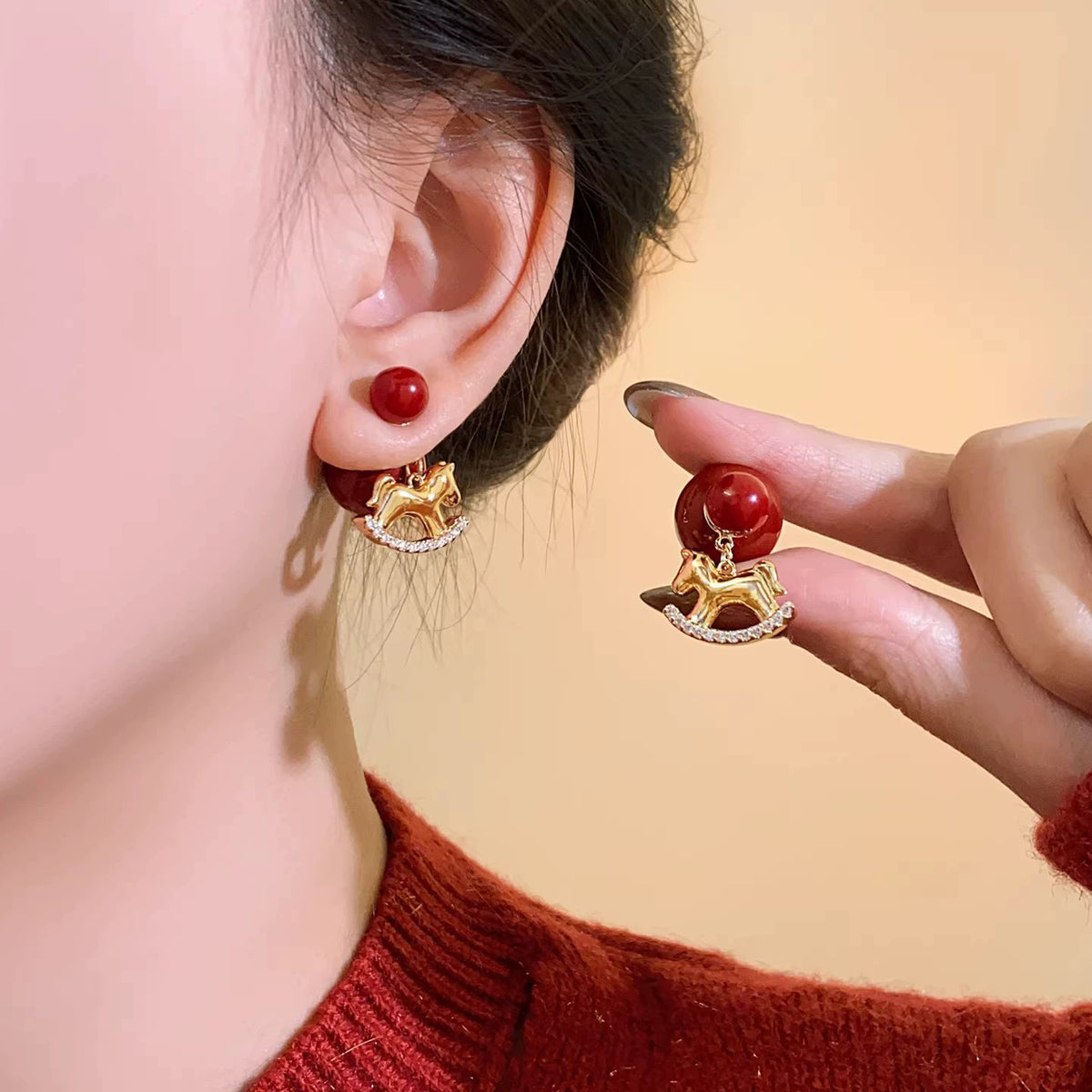 Pearl Geometric Earrings