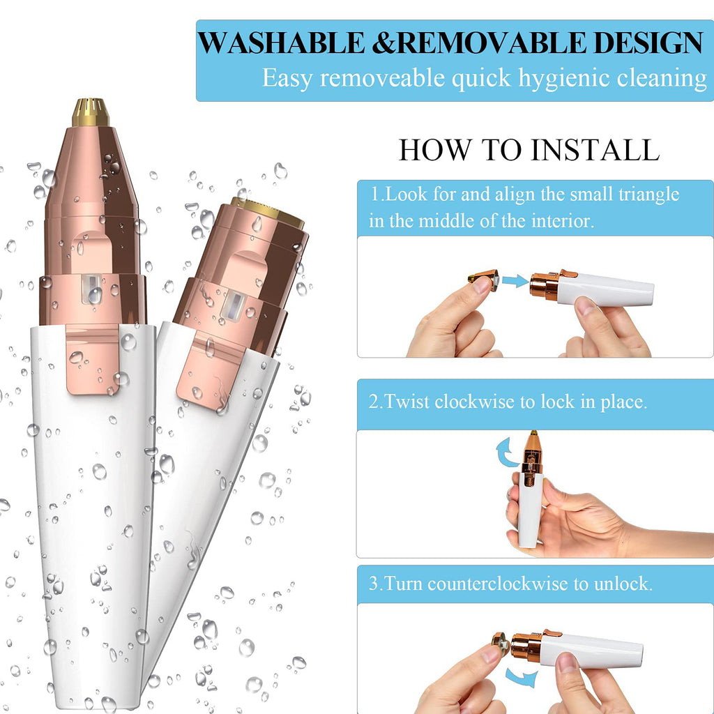 Portable LED Eyebrow Trimmer and Facial Hair Remover