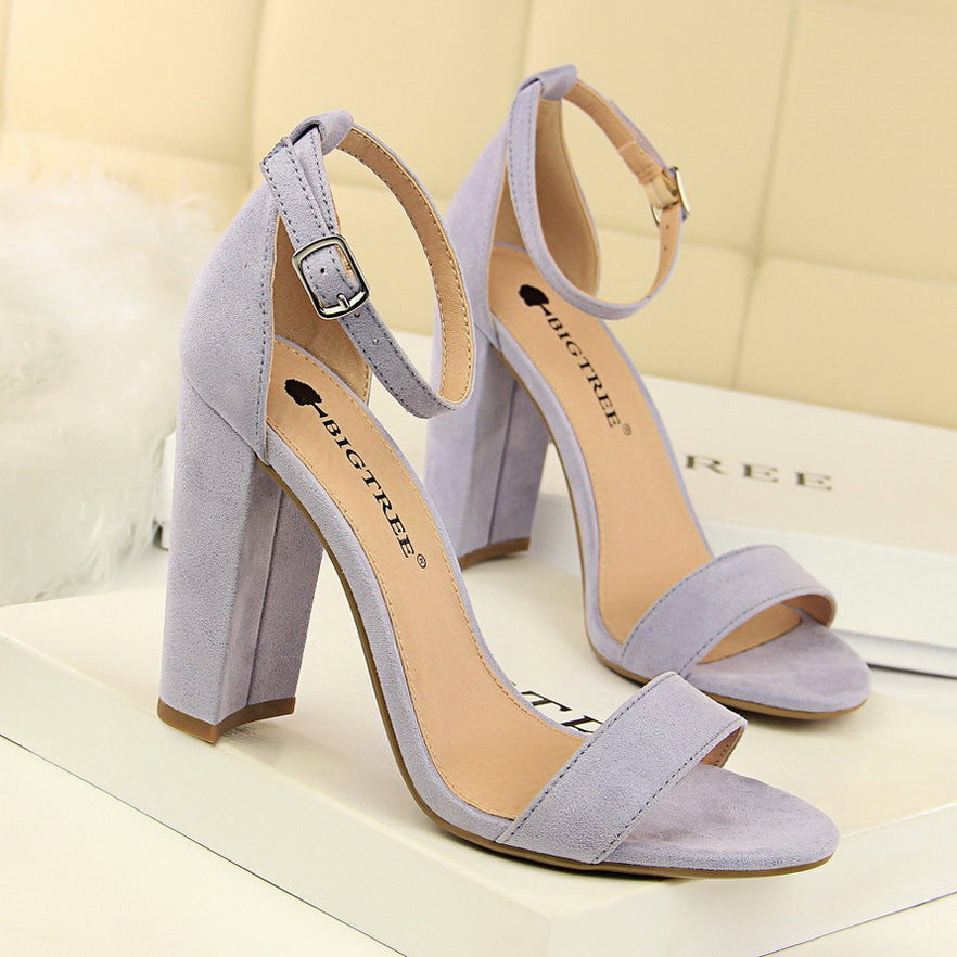 Fashion Women High Heel Sandals with Buckle