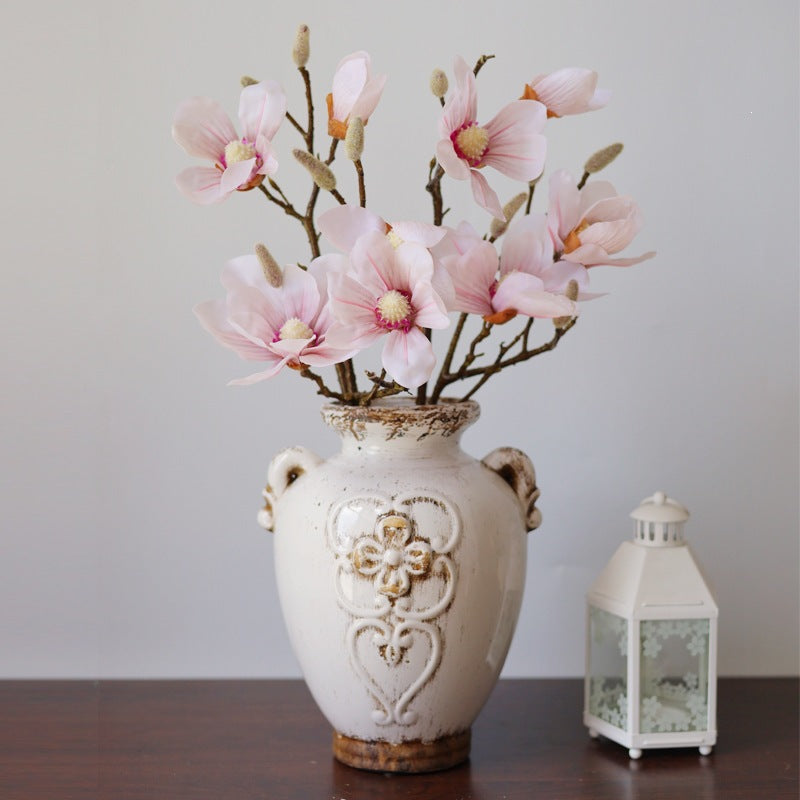 Azure Echo Irregular Ceramic Vase
