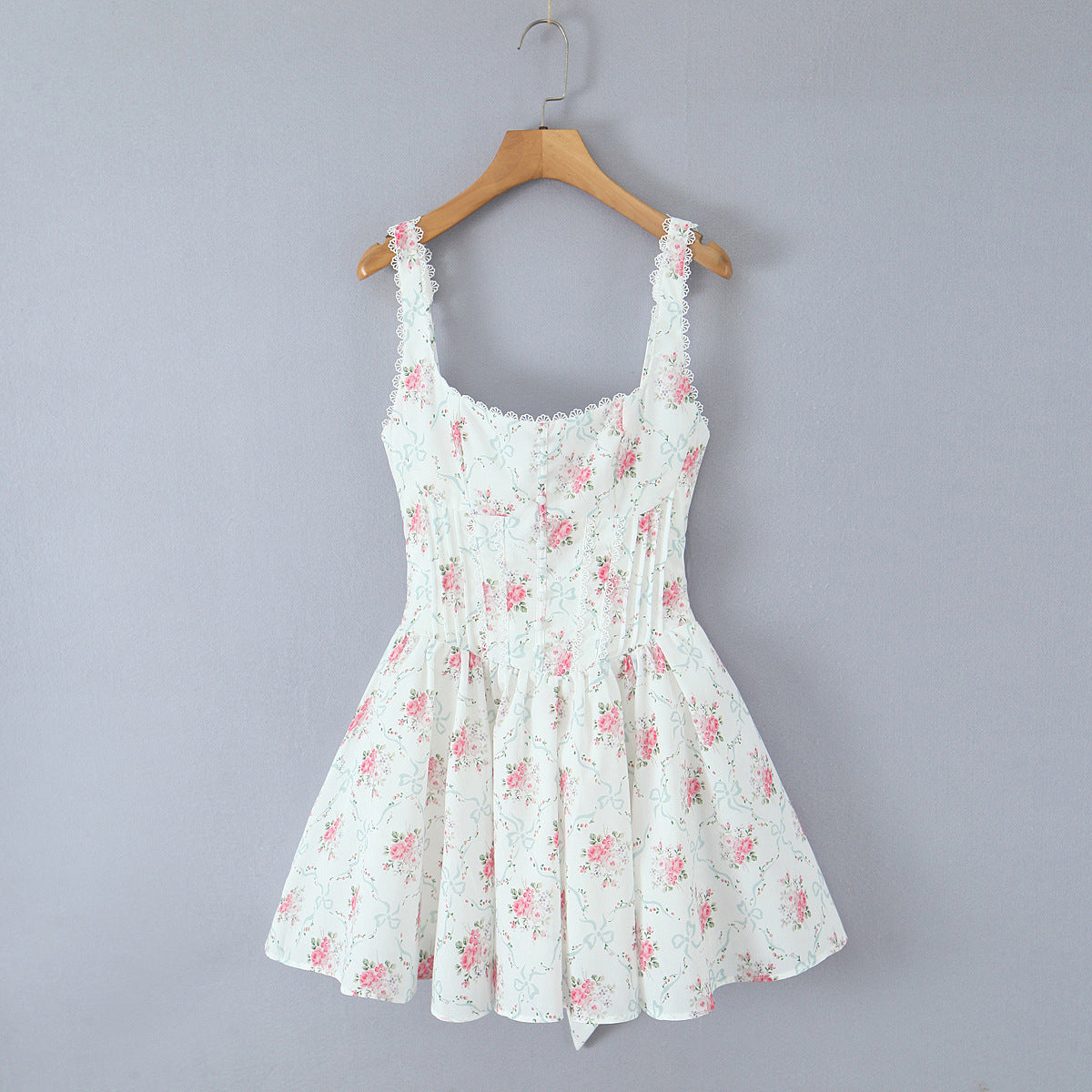 Floral Print Drawstring Dress