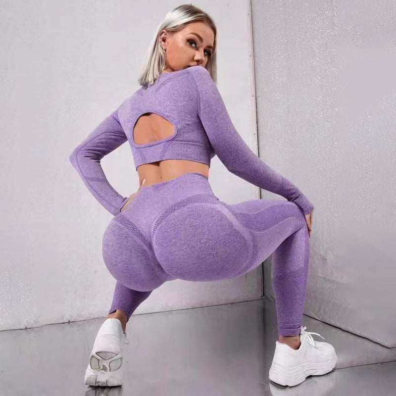 Two-piece Peach fitness set