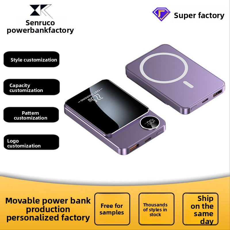 Magnetic wireless ultra-thin power bank