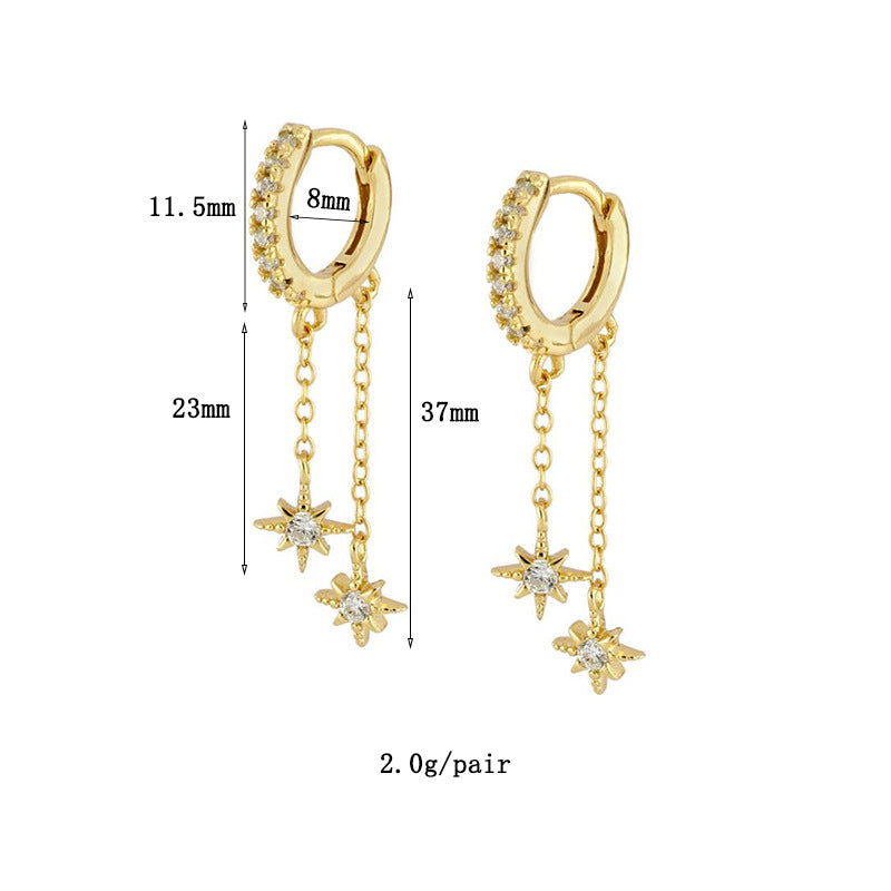 Radiance Geo Zircon Earrings