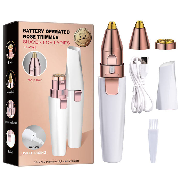 Portable LED Eyebrow Trimmer and Facial Hair Remover