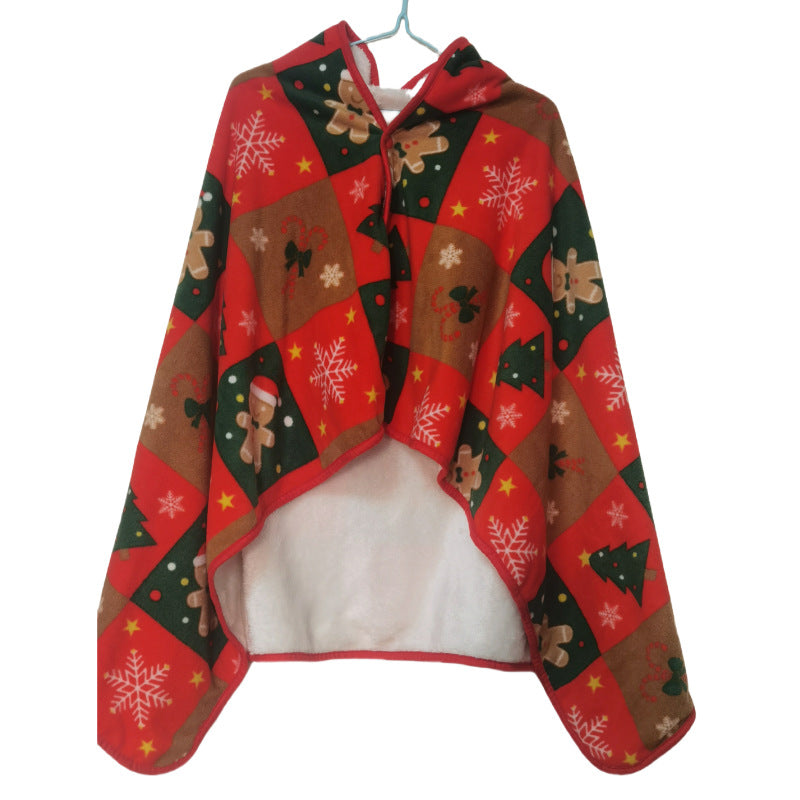 Soft Polyester Dual-Purpose Shawl Blanket