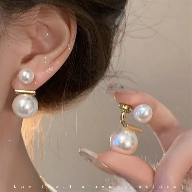Lustre Bloom Silver Pearl Earrings