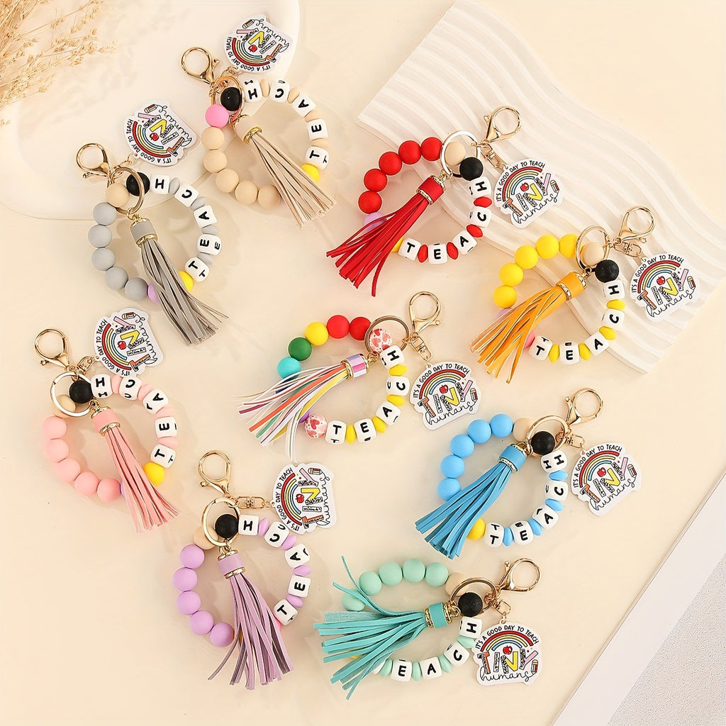 Silicone bracelet keychain