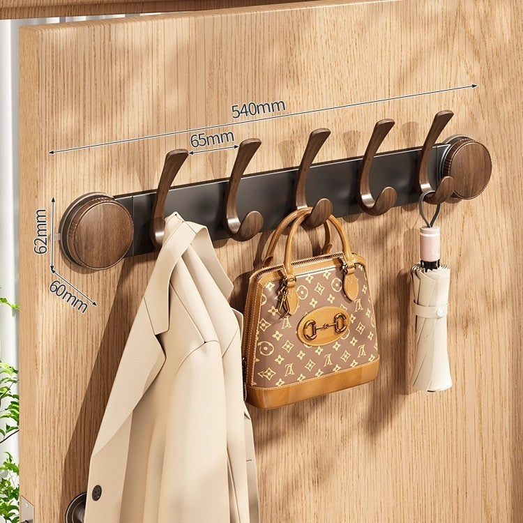 Rotating suction cup walnut hook