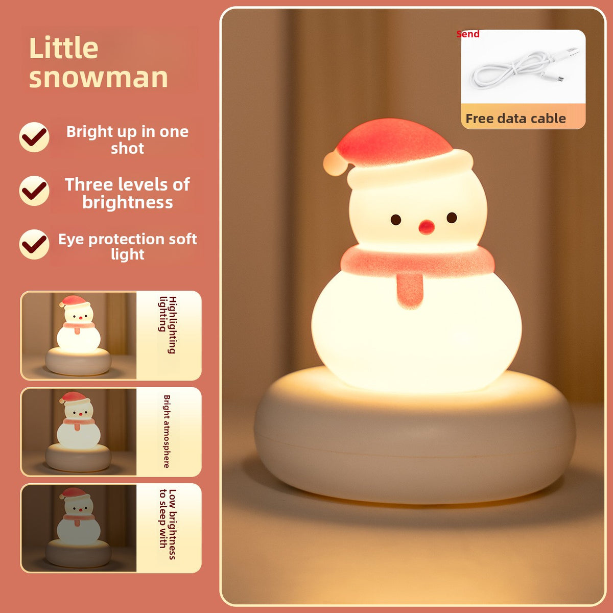 LED Nightlight Sleep Lamp Bedroom Bedside Lamp