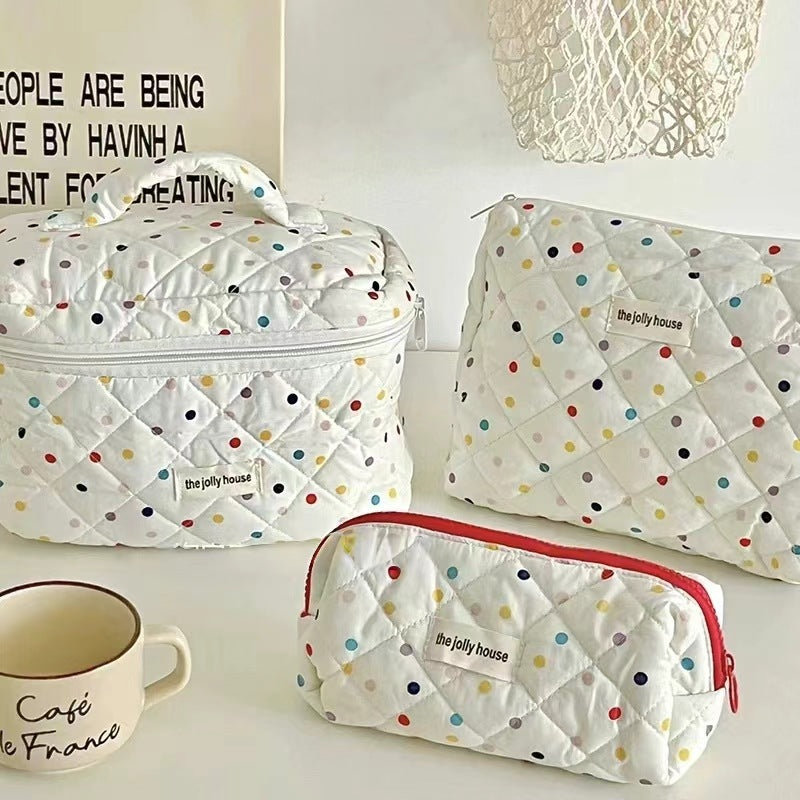 Cute Bow Makeup Bag Women Large Capacity Storage Pencil Case