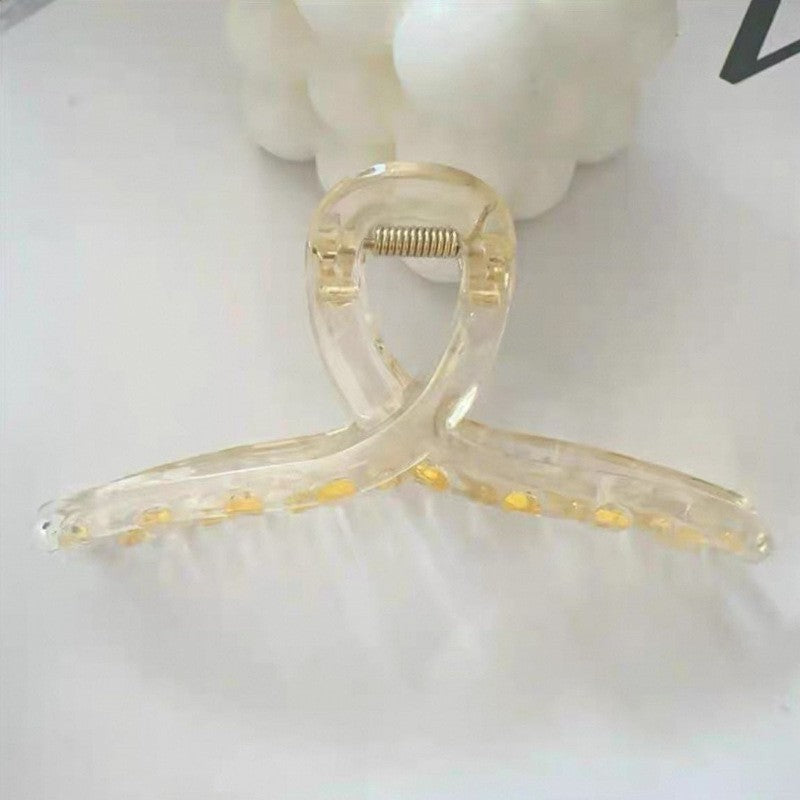 Elegant Bow Crystal Hair Claw Clip