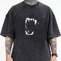 Men's Printed Cotton T-Shirt with Custom Tooth Pattern